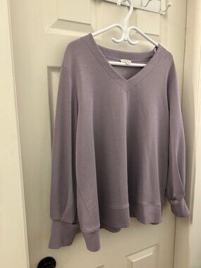 Laura Purple Dressy Sweatshirt